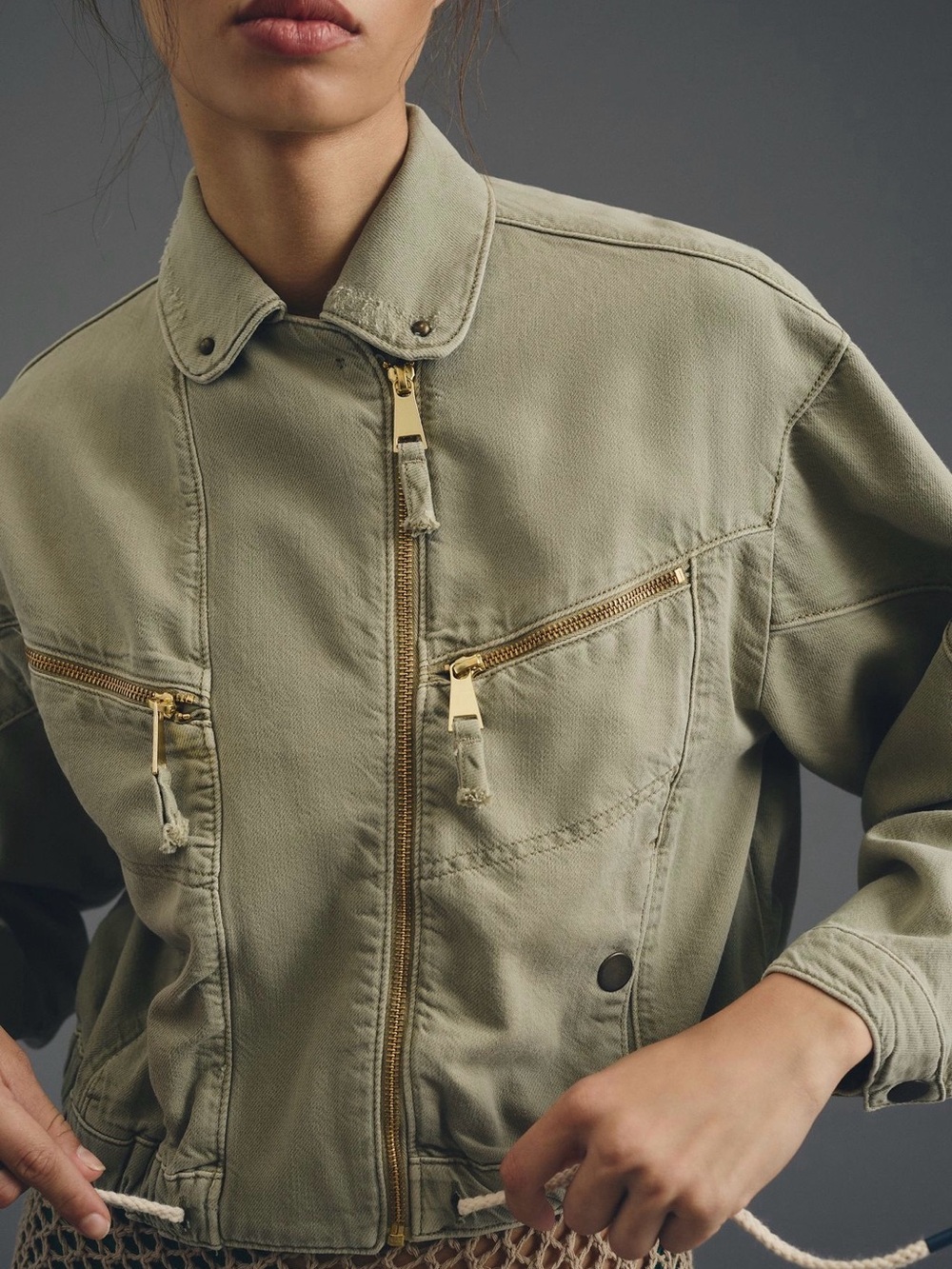 Pilcro Cropped Utility Jacket